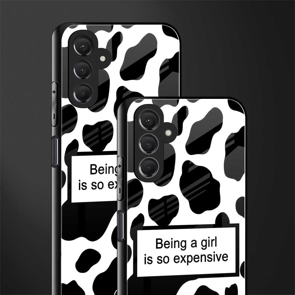 expensive girl back phone cover | glass case for samsun galaxy a24 4g