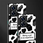 expensive girl back phone cover | glass case for realme c55