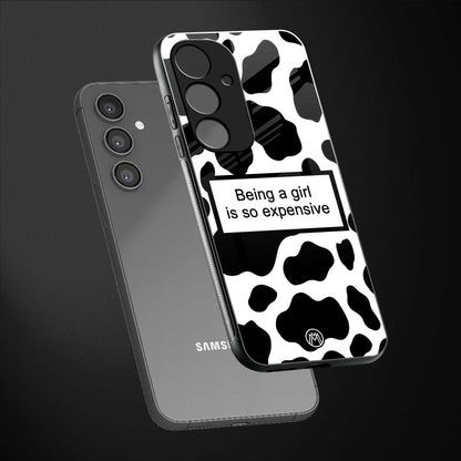 expensive girl back phone cover | glass case for samsung galaxy s23 fe 5g