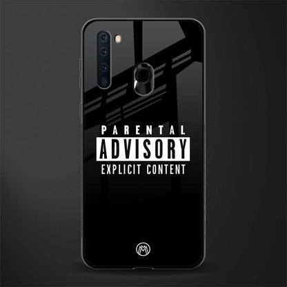 explicit content glass case for samsung a21 image