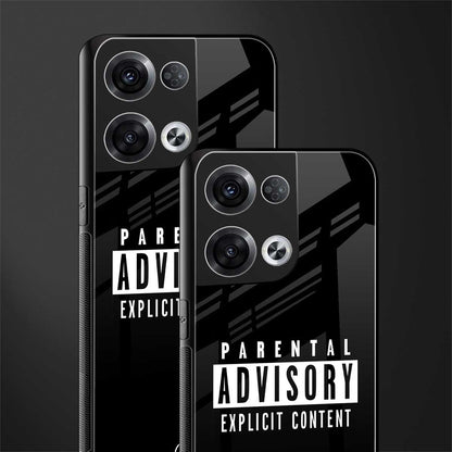 explicit content back phone cover | glass case for oppo reno 8