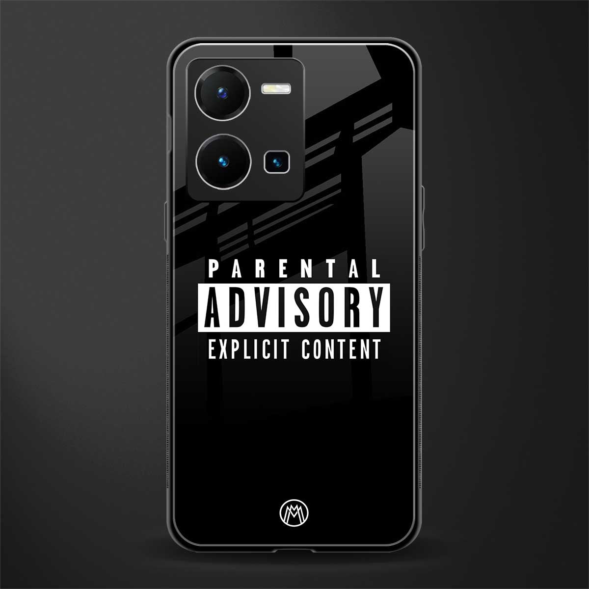 explicit content back phone cover | glass case for vivo y35 4g