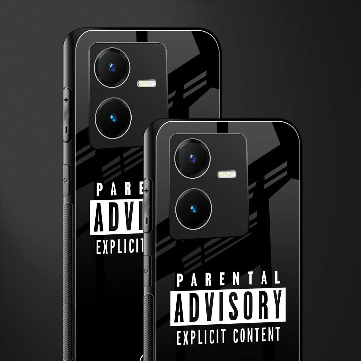 explicit content back phone cover | glass case for vivo y22