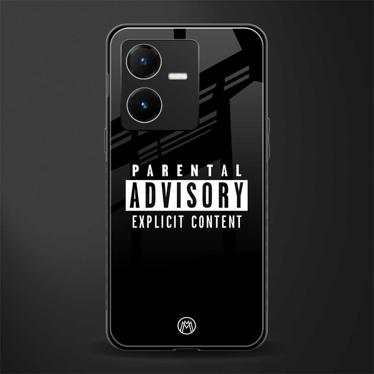 explicit content back phone cover | glass case for vivo y22
