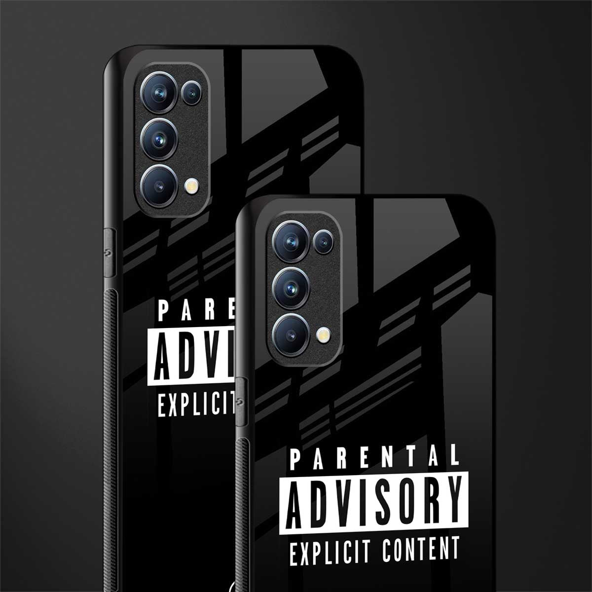 explicit content back phone cover | glass case for oppo reno 5