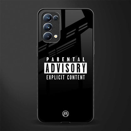 explicit content back phone cover | glass case for oppo reno 5