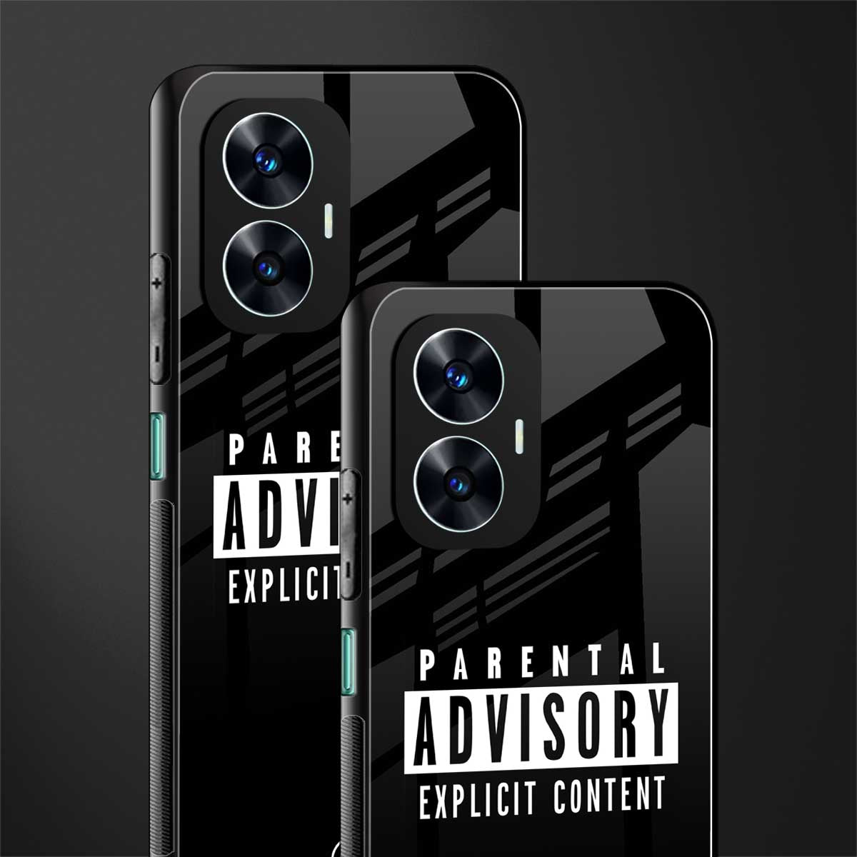 explicit content back phone cover | glass case for realme c55