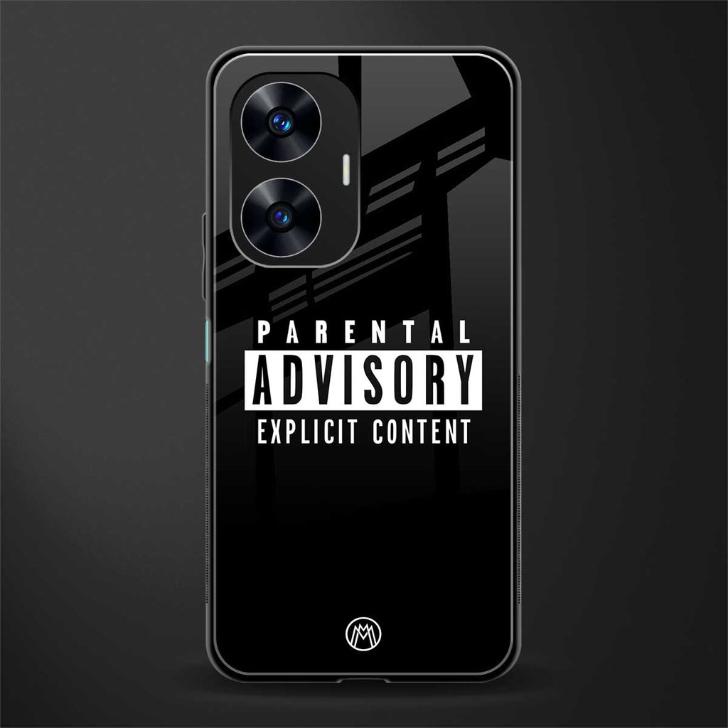explicit content back phone cover | glass case for realme c55