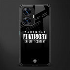 explicit content back phone cover | glass case for realme c55