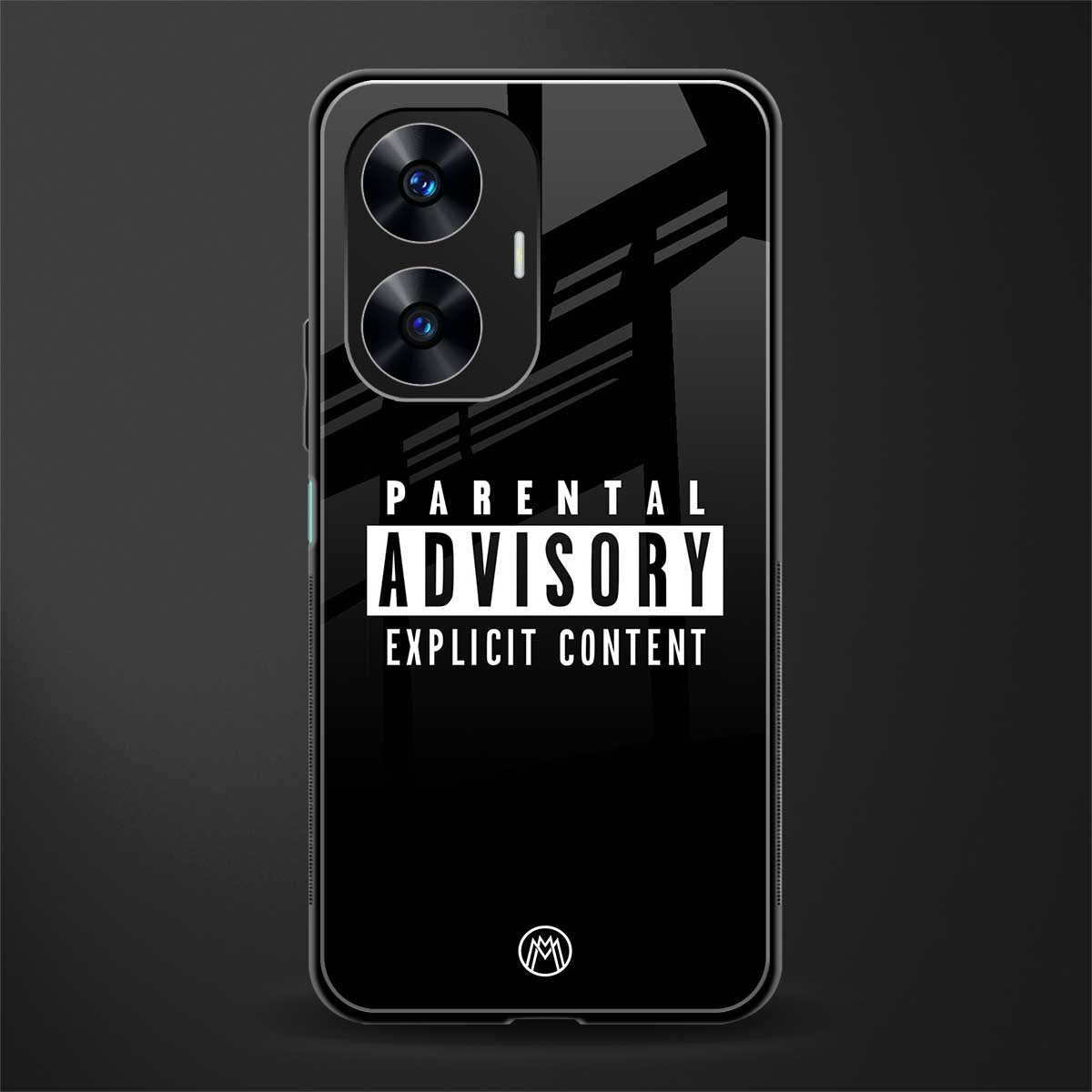 explicit content back phone cover | glass case for realme c55