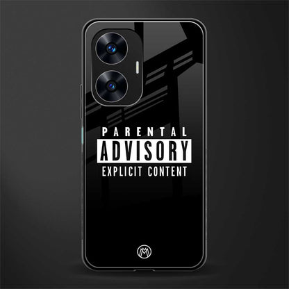 explicit content back phone cover | glass case for realme c55