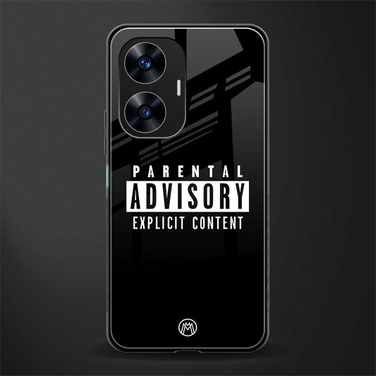 explicit content back phone cover | glass case for realme c55