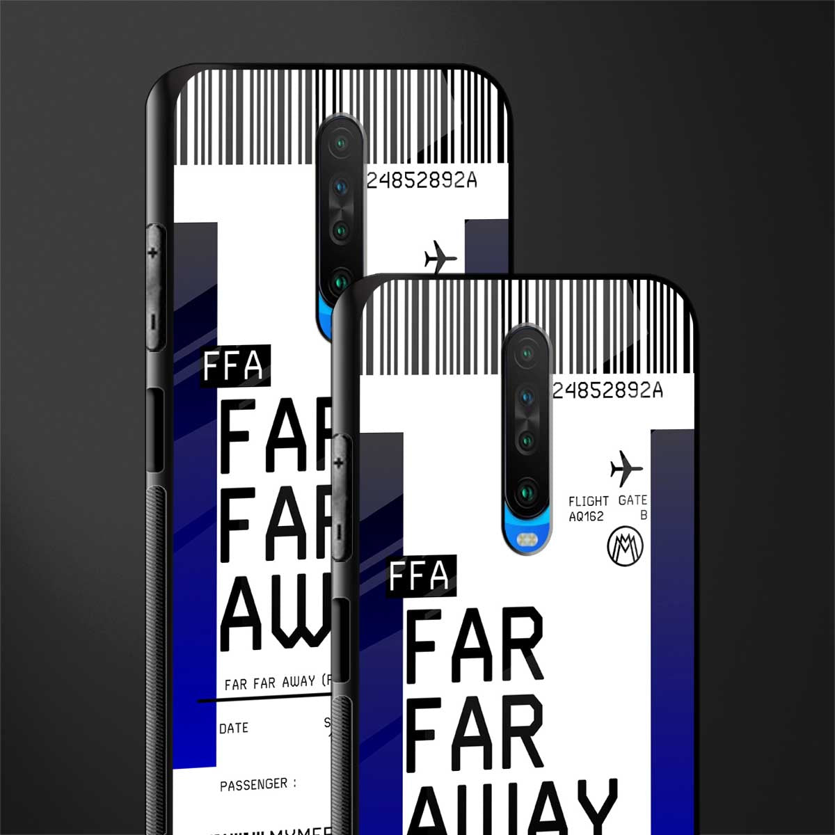 far far away boarding pass ticket glass case for poco x2 image-2