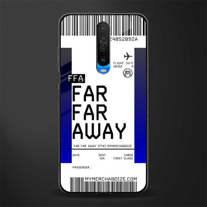far far away boarding pass ticket glass case for poco x2 image