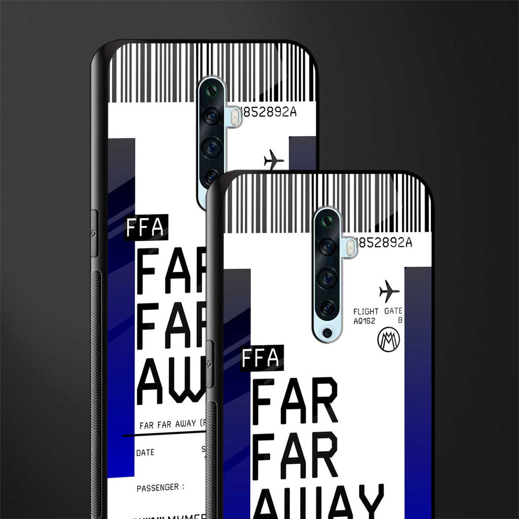 far far away boarding pass ticket glass case for oppo reno 2f image-2