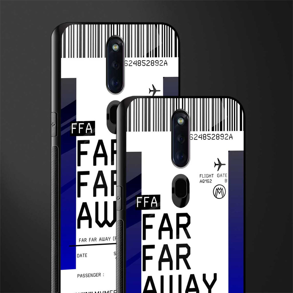 far far away boarding pass ticket glass case for oppo f11 pro image-2