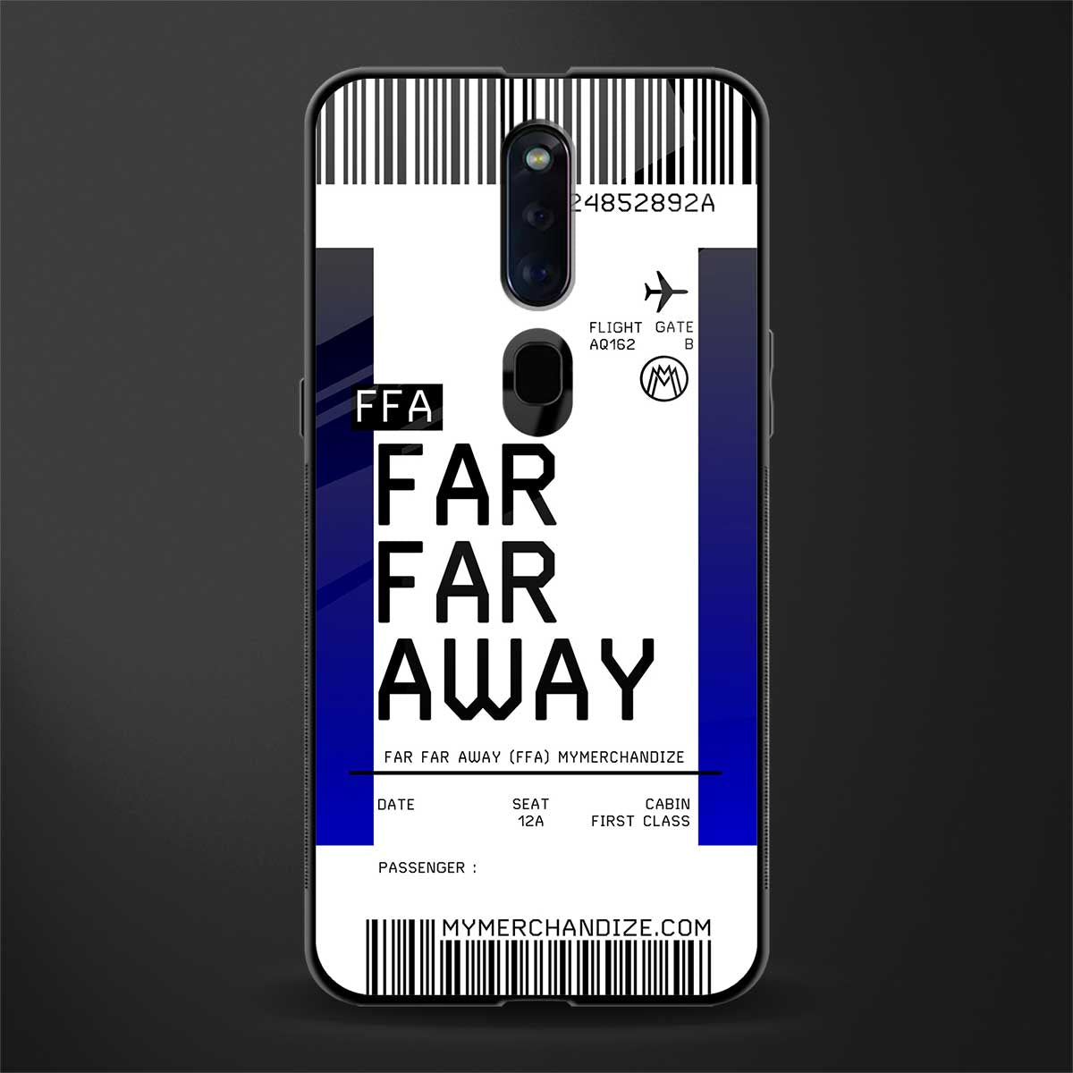 far far away boarding pass ticket glass case for oppo f11 pro image