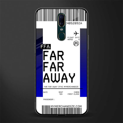 far far away boarding pass ticket glass case for oppo a9 image