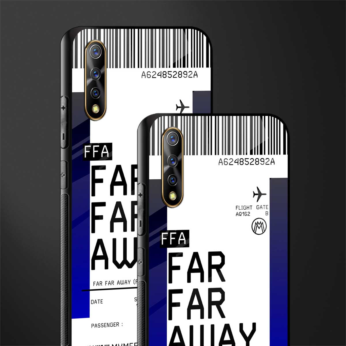far far away boarding pass ticket glass case for vivo z1x image-2