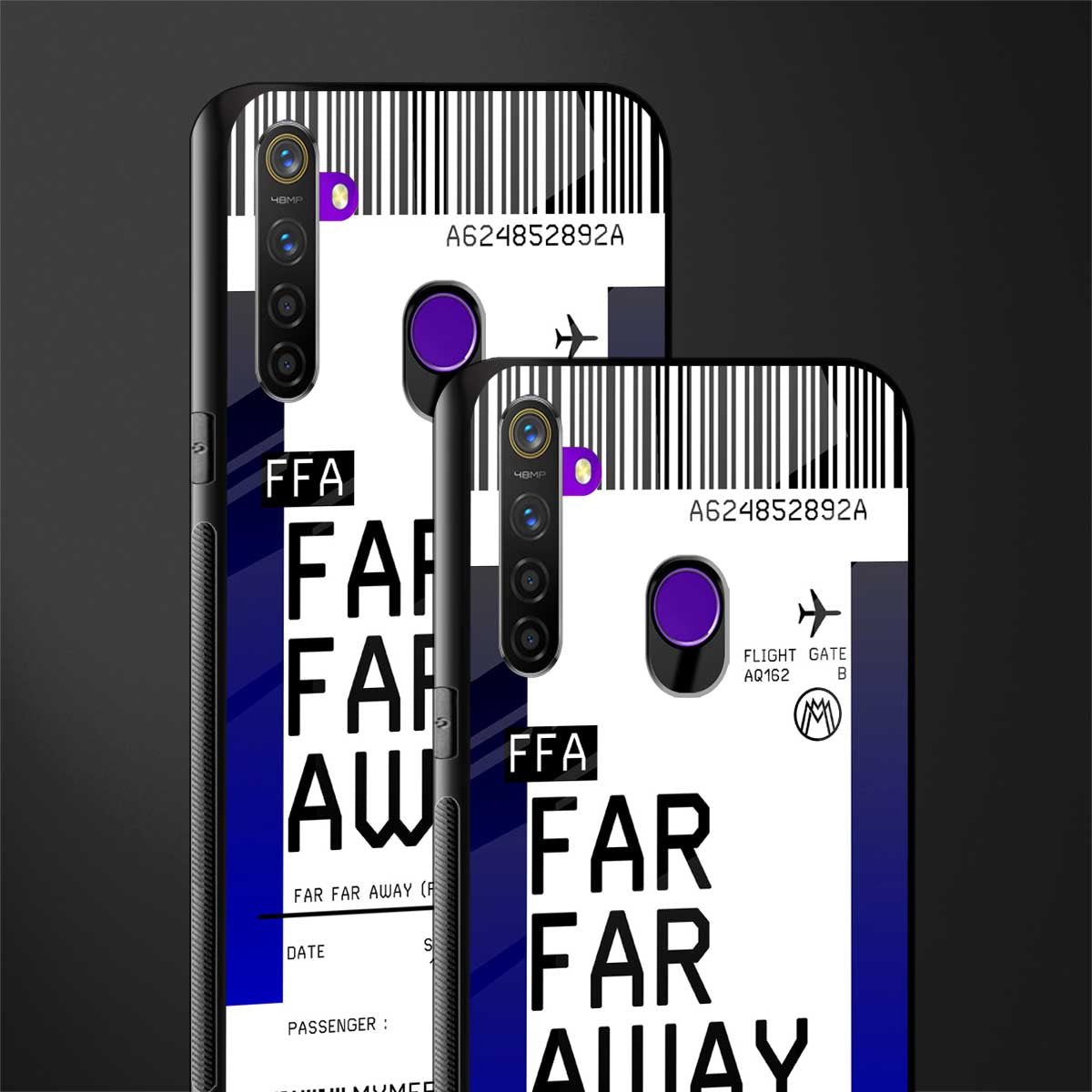 far far away boarding pass ticket glass case for realme 5 image-2