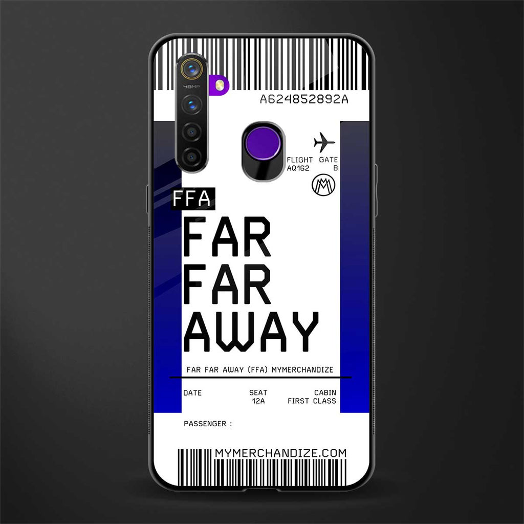 far far away boarding pass ticket glass case for realme 5i image