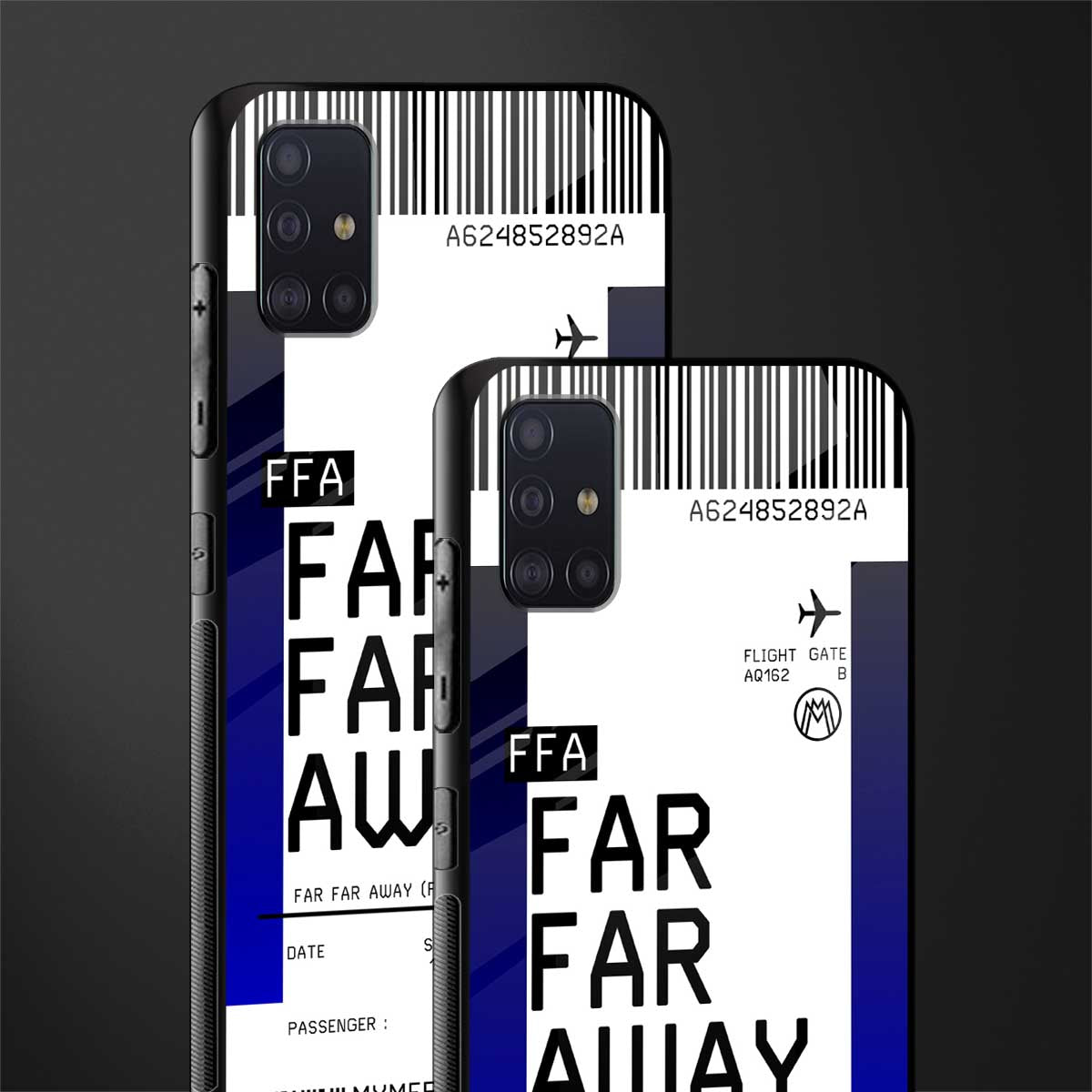 far far away boarding pass ticket glass case for samsung galaxy a71 image-2