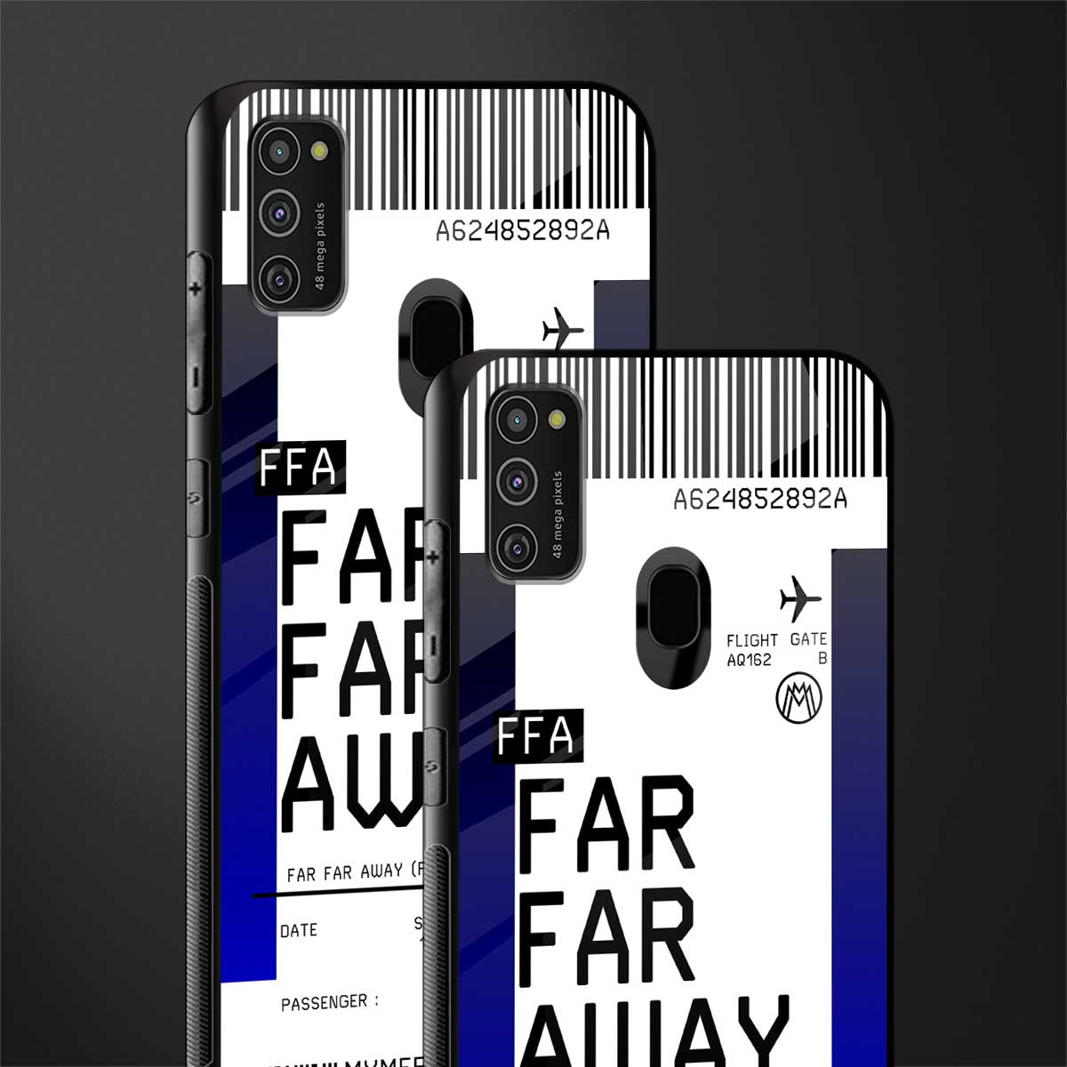 far far away boarding pass ticket glass case for samsung galaxy m21 image-2
