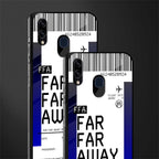 far far away boarding pass ticket glass case for samsung galaxy m10s image-2