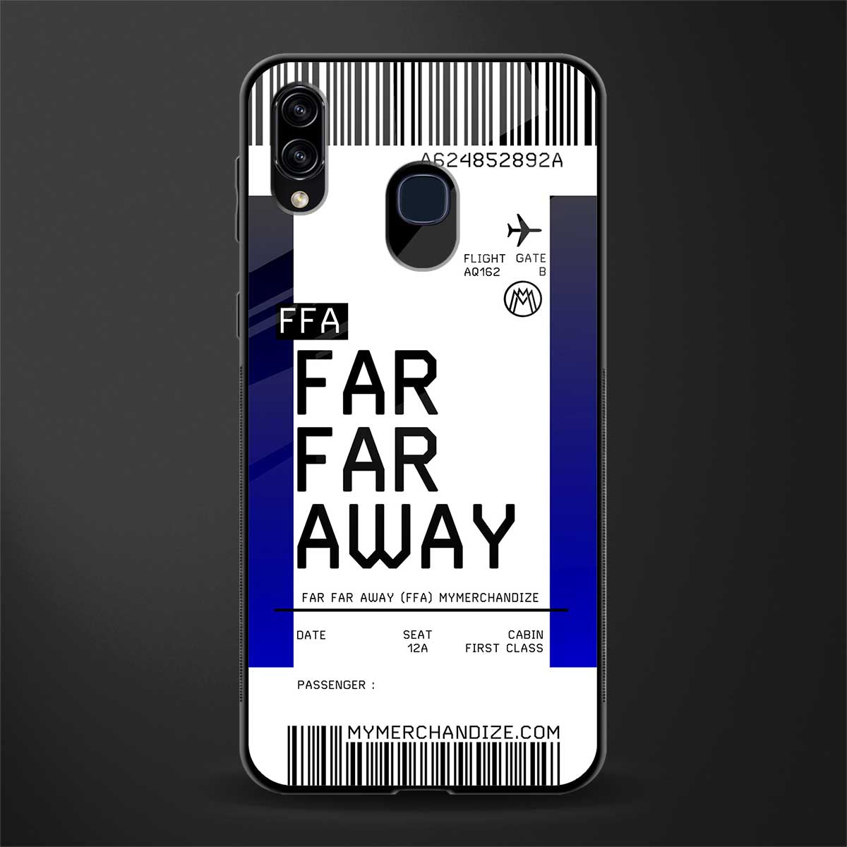 far far away boarding pass ticket glass case for samsung galaxy m10s image