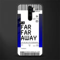 far far away boarding pass ticket glass case for redmi note 8 pro image