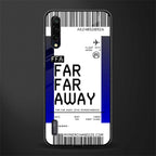 far far away boarding pass ticket glass case for mi a3 redmi a3 image