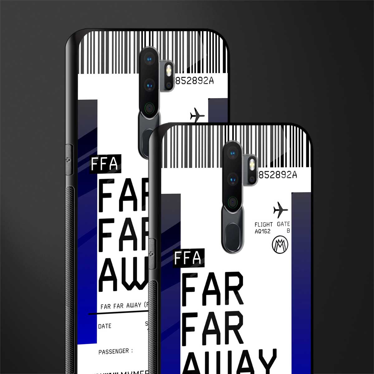 far far away boarding pass ticket glass case for oppo a5 2020 image-2