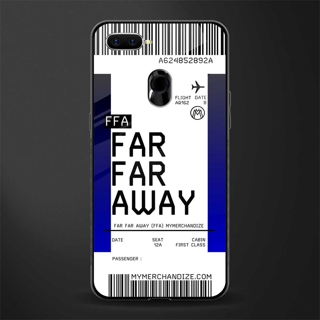 far far away boarding pass ticket glass case for oppo a12 image