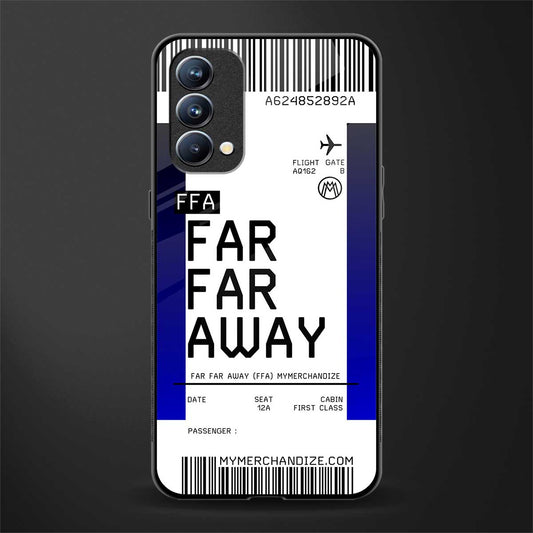 far far away boarding pass ticket glass case for oppo f19 image