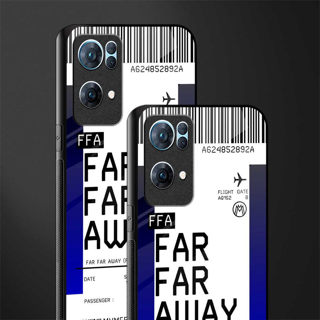 far far away boarding pass ticket glass case for oppo reno7 pro 5g image-2