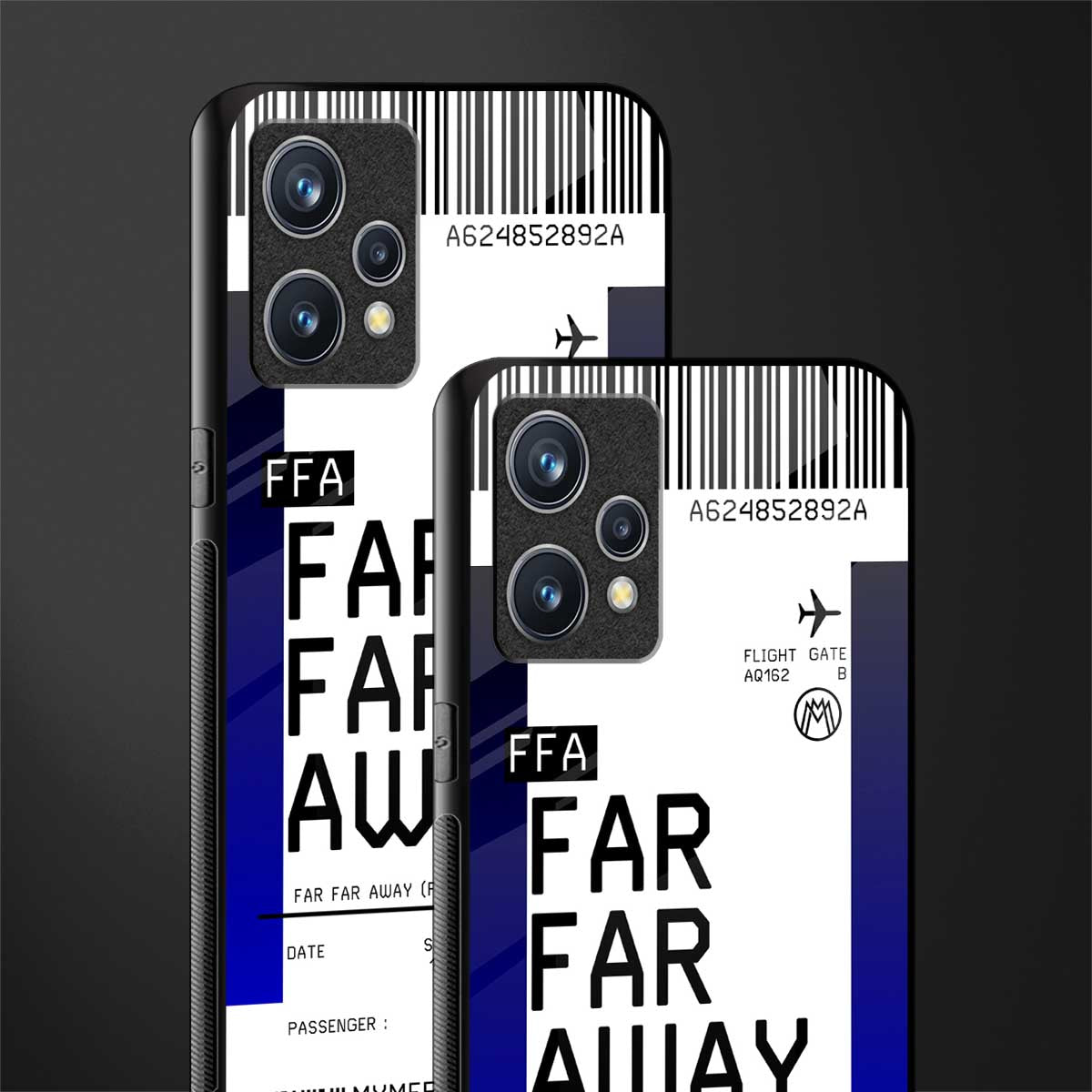far far away boarding pass ticket glass case for realme 9 4g image-2