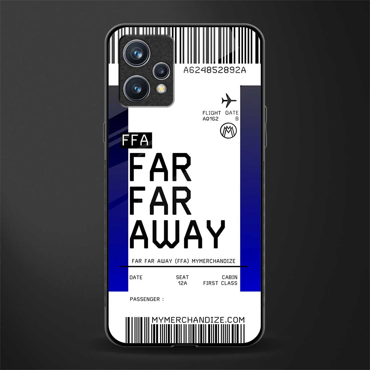 far far away boarding pass ticket glass case for realme 9 4g image