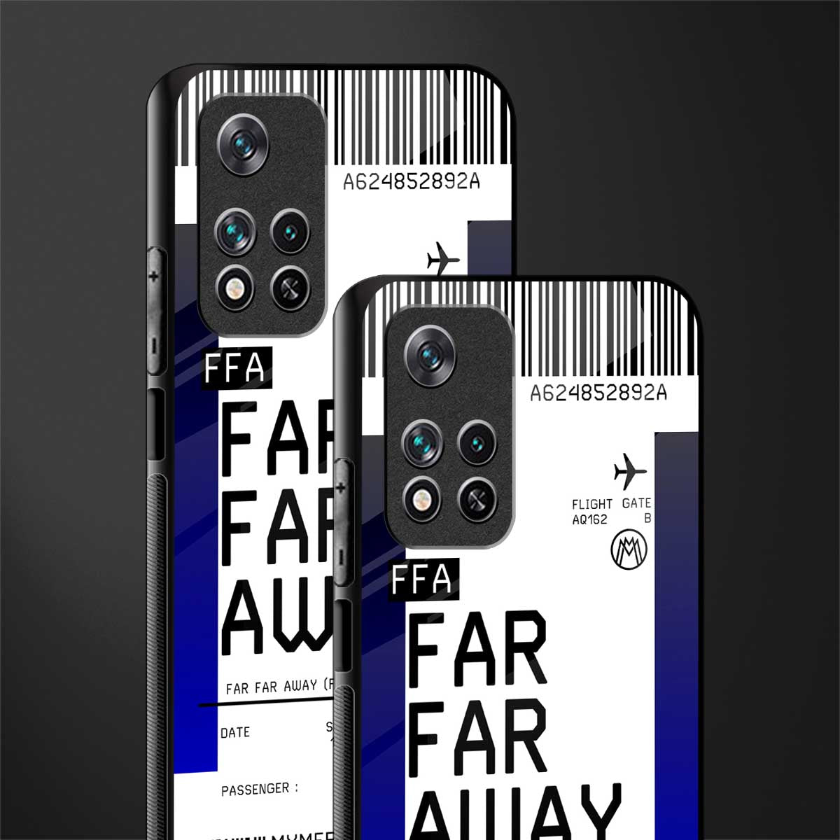 far far away boarding pass ticket glass case for poco m4 pro 5g image-2