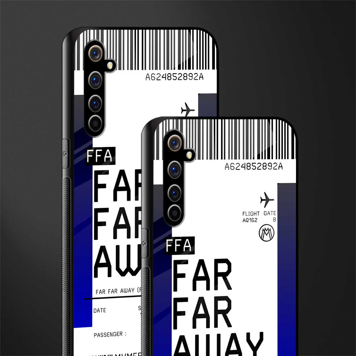 far far away boarding pass ticket glass case for realme x50 pro image-2