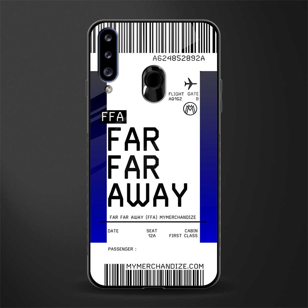 far far away boarding pass ticket glass case for samsung galaxy a20s image