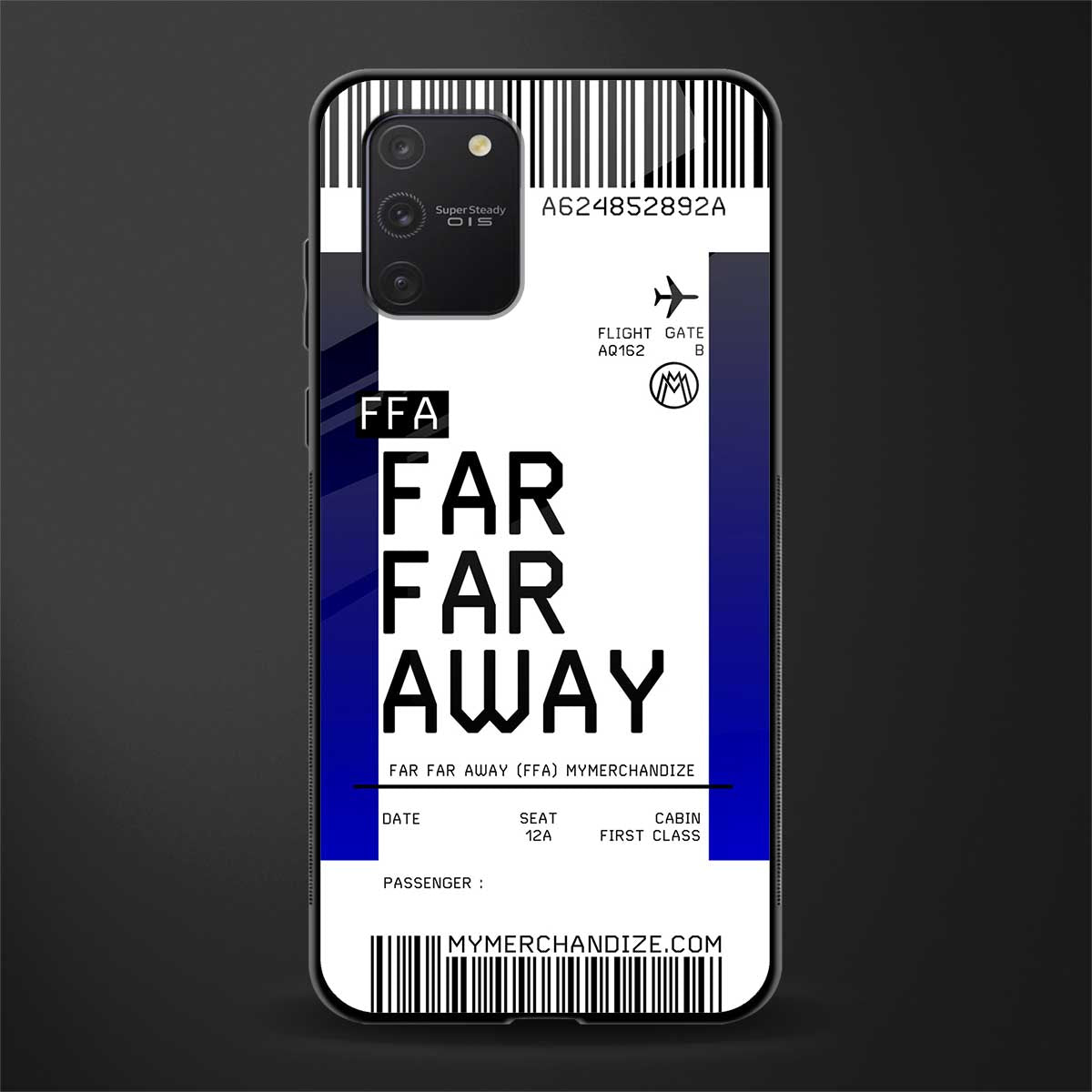 far far away boarding pass ticket glass case for samsung galaxy a91 image