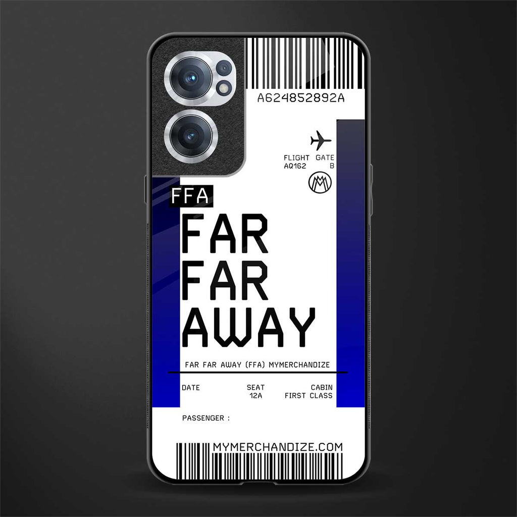 far far away boarding pass ticket glass case for oneplus nord ce 2 5g image
