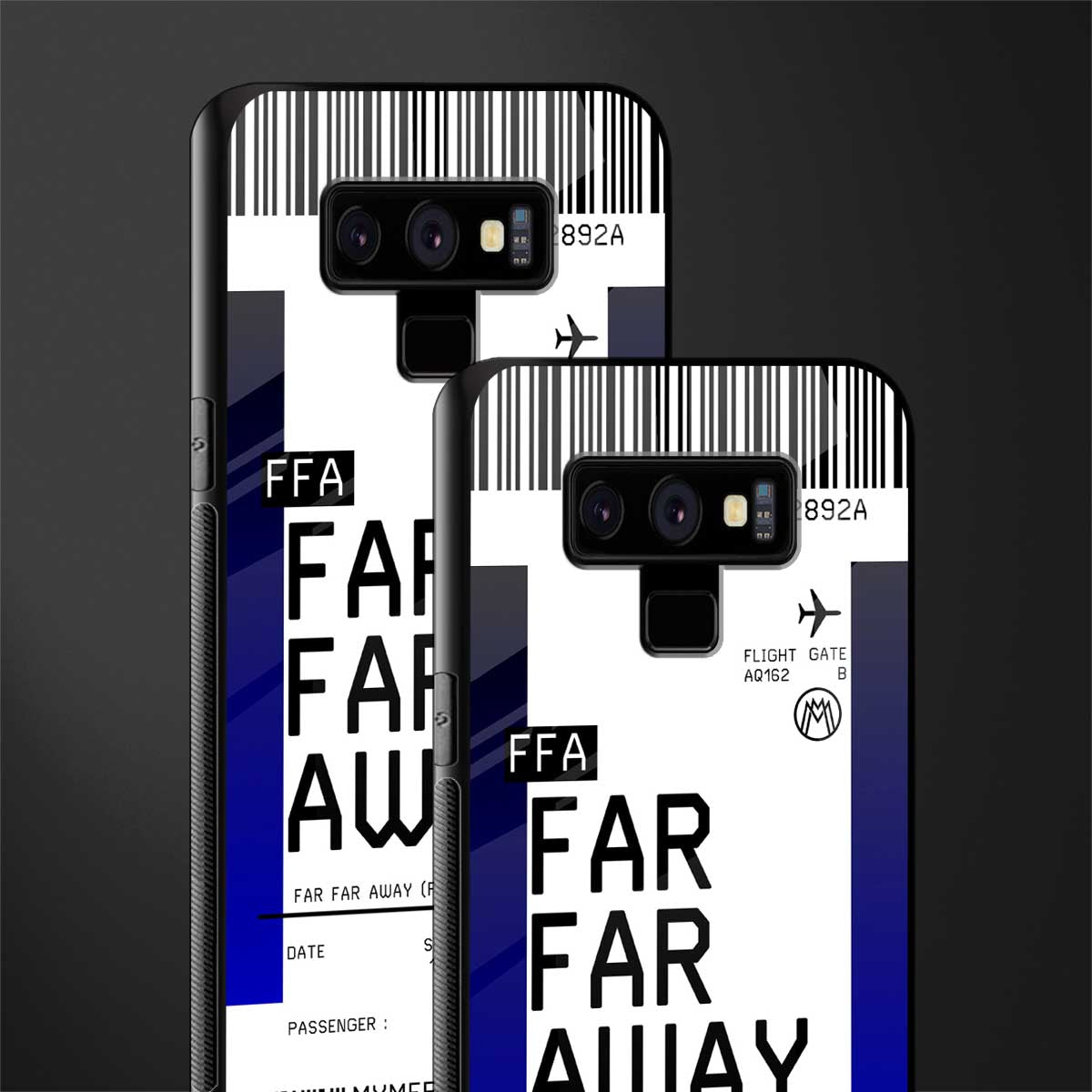 far far away boarding pass ticket glass case for samsung galaxy note 9 image-2