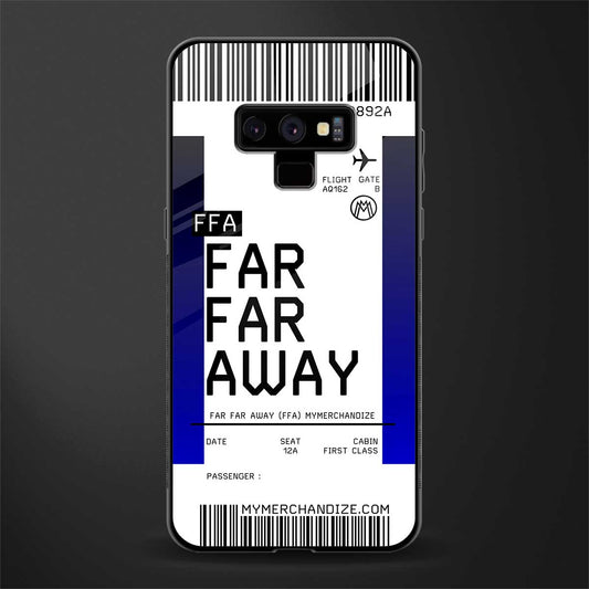 far far away boarding pass ticket glass case for samsung galaxy note 9 image