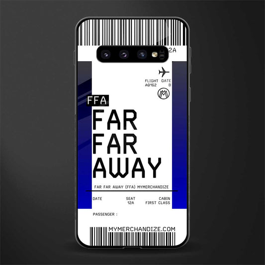 far far away boarding pass ticket glass case for samsung galaxy s10 image