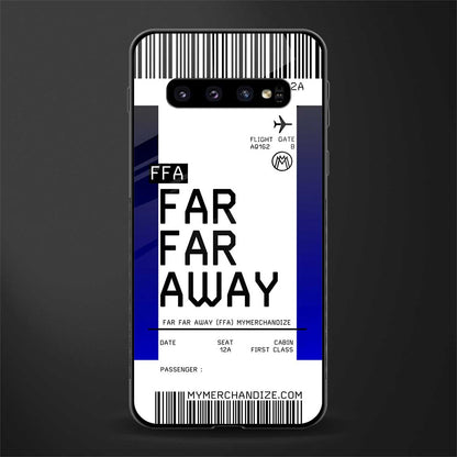 far far away boarding pass ticket glass case for samsung galaxy s10 plus image