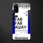 far far away boarding pass ticket glass case for samsung galaxy s20 image