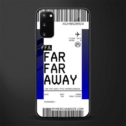 far far away boarding pass ticket glass case for samsung galaxy s20 image