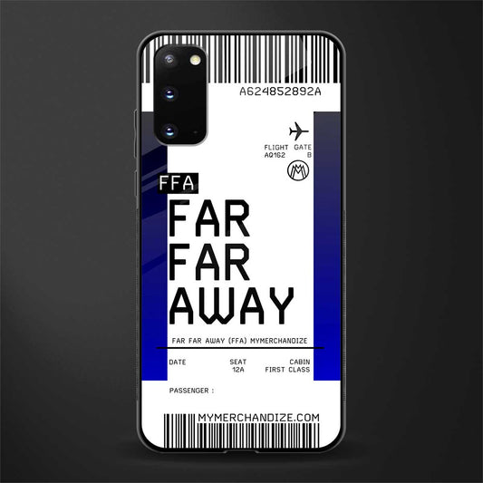far far away boarding pass ticket glass case for samsung galaxy s20 image