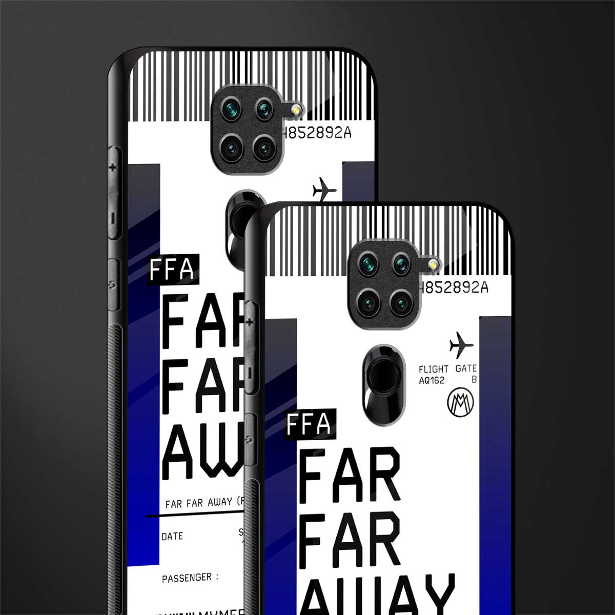 far far away boarding pass ticket glass case for redmi note 9 image-2